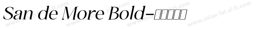 San de More Bold字体转换